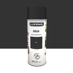 Bombe de peinture Multisupports LUXENS noir satine 400 ml