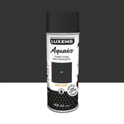 Bombe de peinture Aquaeo LUXENS noir brillant 400 ml