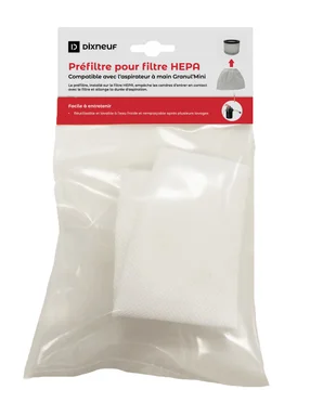 Filtre pour aspirateur de cendres, DIXNEUF GRANUL'MINI, H.18 x L.13 x P.1 cm