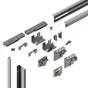 Kit rail pour 2 portes coulissantes SPACEO Evo'M L.160 cm