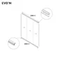 Kit rail pour 3 portes coulissantes SPACEO Evo'M L.240 cm