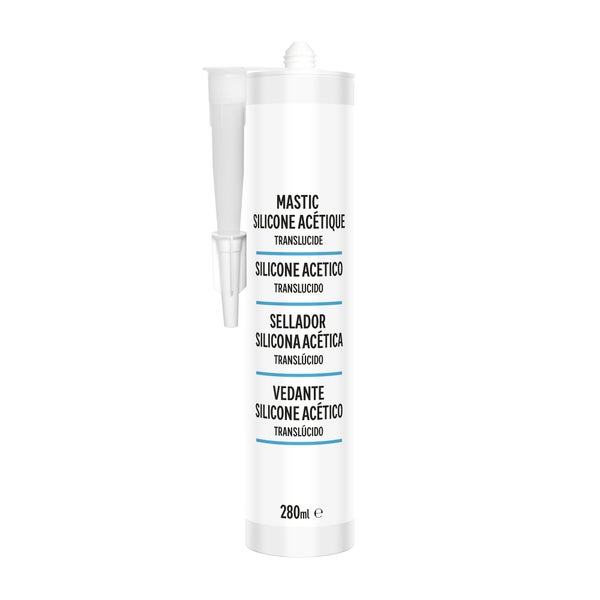 Mastic silicone cuisine/bain transparent 1er prix cartouche 280 ml