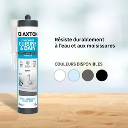 Mastic silicone AXTON, blanc, 280 ml
