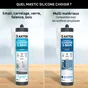 Mastic silicone AXTON, blanc, 280 ml