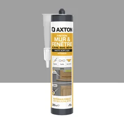 Mastic mur/fenetre acrylique platre/bois/beton AXTON gris cart 280ml