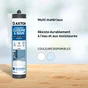 Mastic silicone cuisine/bain neutre blanc AXTON cartouche 280 ml