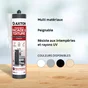 Mastic étanchéite facade/toiture polymère hybride AXTON blanc c. 280ml