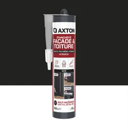 Mastic étanchéite facade/toiture polymère hybride AXTON noir c. 280ml