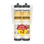 Mastic mur/fenetre acrylique platre/bois/beton AXTON blc cart 280ml x2