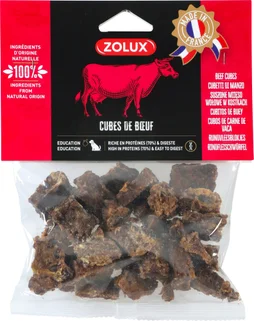 Friandise chien cube de boeuf 10/20mm 150g
