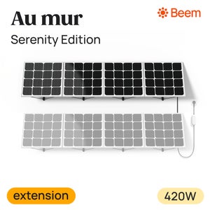 Panneau solaire Beem Serenity, kit d'extension 420W, installation au mur