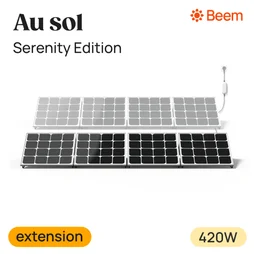 Panneau solaire Beem Serenity, kit d'extension 420W, installation au sol