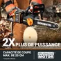 Tronconneuse sur batterie WORX Wg350e 20 V, guide de 30 cm