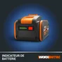 Batterie WORX, 20 V, 4 Ah Wa3644 lithium-ion