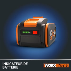 Batterie WORX, 20 V, 4 Ah Wa3644 lithium-ion