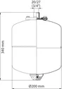 Vase expansion sanitaire 8 litres pour chauffe eau de 100l a 150l