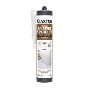 Mastic boiserie/parquet acrylique AXTON blanc cartouche 280ml