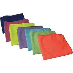 Lot de 7 chiffon microfibre recyclé multisurface, LISERÉ VERT