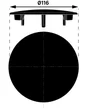 Bonde pour receveur de douche, diam.90 mm, EQUATION