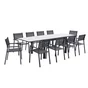 Table de jardin en aluminium rectangulaire 10 personnes Lyra II, gris anthracite, NATERIAL