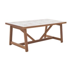 Table 6 personnes en aluminium effet bois et céramique Gaia NATERIAL