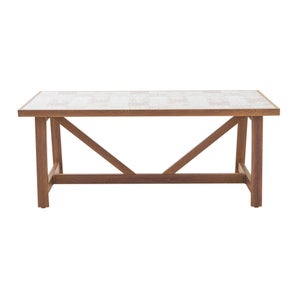 Table 6 personnes en aluminium effet bois et céramique Gaia NATERIAL