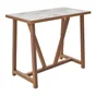 Table haute NATERIAL Gaia 4 places en aluminium effet bois et céramique