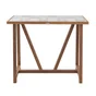 Table haute NATERIAL Gaia 4 places en aluminium effet bois et céramique