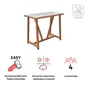 Table haute NATERIAL Gaia 4 places en aluminium effet bois et céramique