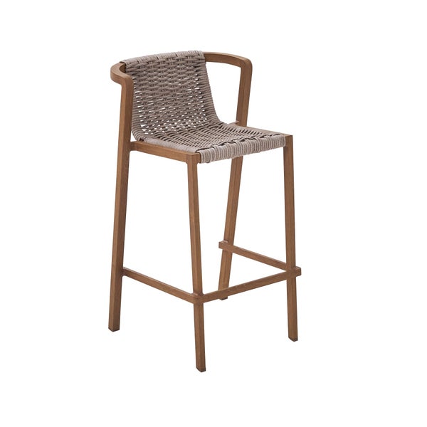 Chaise haute NATERIAL Gaia en aluminium et résine effet naturel