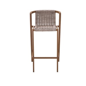 Chaise haute NATERIAL Gaia en aluminium et résine effet naturel