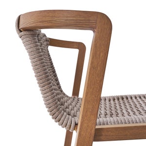 Chaise haute NATERIAL Gaia en aluminium et résine effet naturel