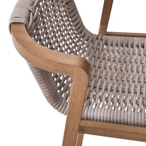 Chaise haute NATERIAL Gaia en aluminium et résine effet naturel