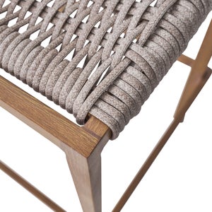 Chaise haute NATERIAL Gaia en aluminium et résine effet naturel