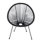 Fauteuil de jardin ACAPULCO en acier et résine gris anthracite