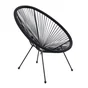 Fauteuil de jardin ACAPULCO en acier et résine gris anthracite