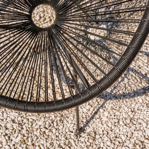 Fauteuil de jardin ACAPULCO en acier et résine gris anthracite