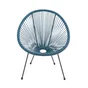 Fauteuil de jardin ACAPULCO en acier et résine bleu