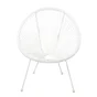 Fauteuil de jardin ACAPULCO en acier et résine blanc