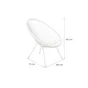 Fauteuil de jardin ACAPULCO en acier et résine blanc