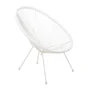 Fauteuil de jardin ACAPULCO en acier et résine blanc