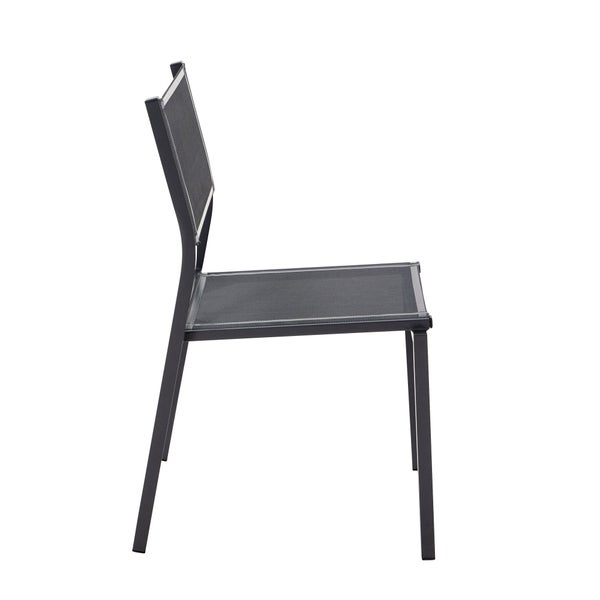 Chaise de jardin en aluminium, Lyra Béta gris anthracite, NATERIAL