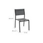 Chaise de jardin en aluminium, Lyra Béta gris anthracite, NATERIAL