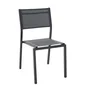 Chaise de jardin en aluminium, Lyra Béta gris anthracite, NATERIAL