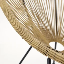 Fauteuil de jardin ACAPULCO en acier et résine effet naturel