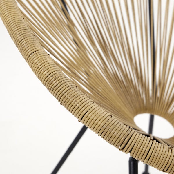 Fauteuil de jardin ACAPULCO en acier et résine effet naturel