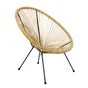 Fauteuil de jardin ACAPULCO en acier et résine effet naturel