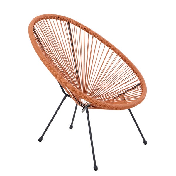 Fauteuil de jardin ACAPULCO en acier et résine terracotta