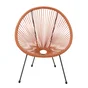 Fauteuil de jardin ACAPULCO en acier et résine terracotta