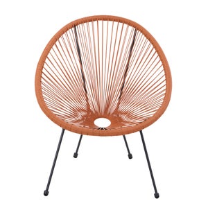 Fauteuil de jardin ACAPULCO en acier et résine terracotta
